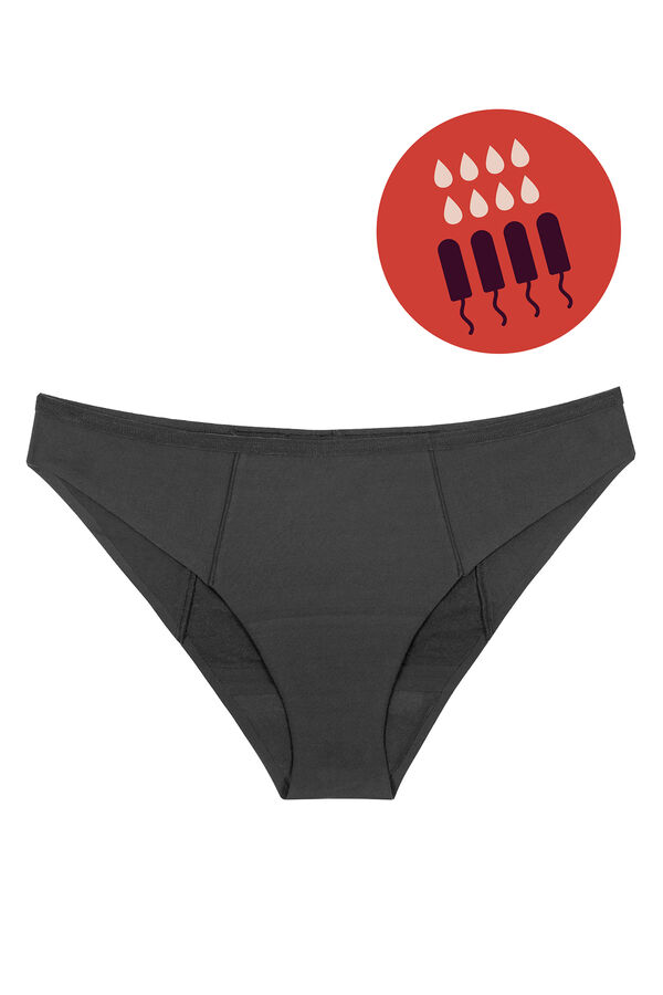 Womensecret Braga menstrual bikini negra – Absorción fuerte fekete