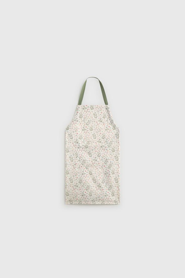 Textura Floral cotton apron printed