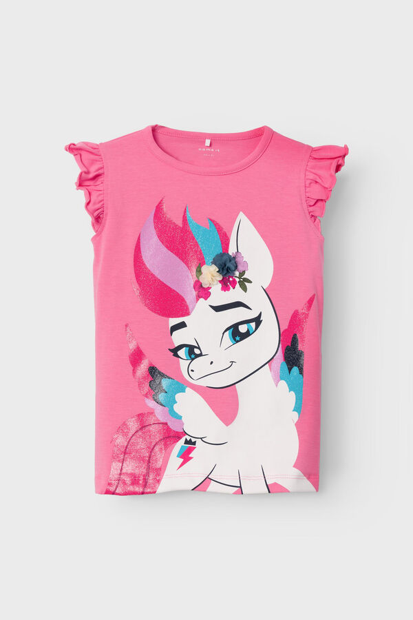 Womensecret Girls' sleeveless unicorn T-shirt rose