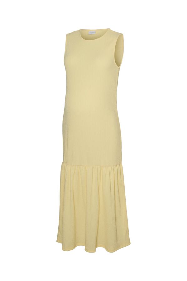 Mamalicious Maternity midi dress with ruffle printed