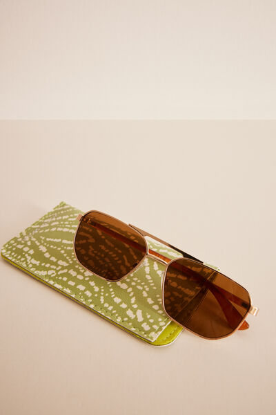 Womensecret Orange sunglasses case beige