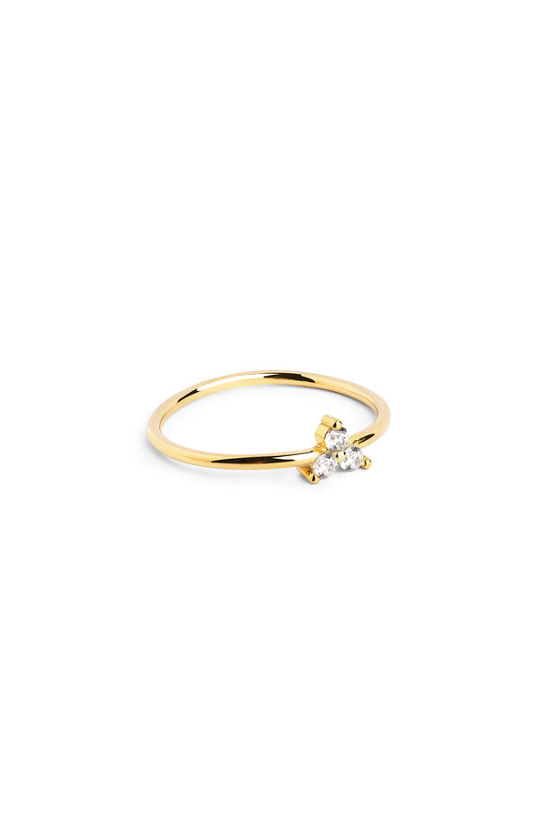 Womensecret Gold Clover Ring Žuta
