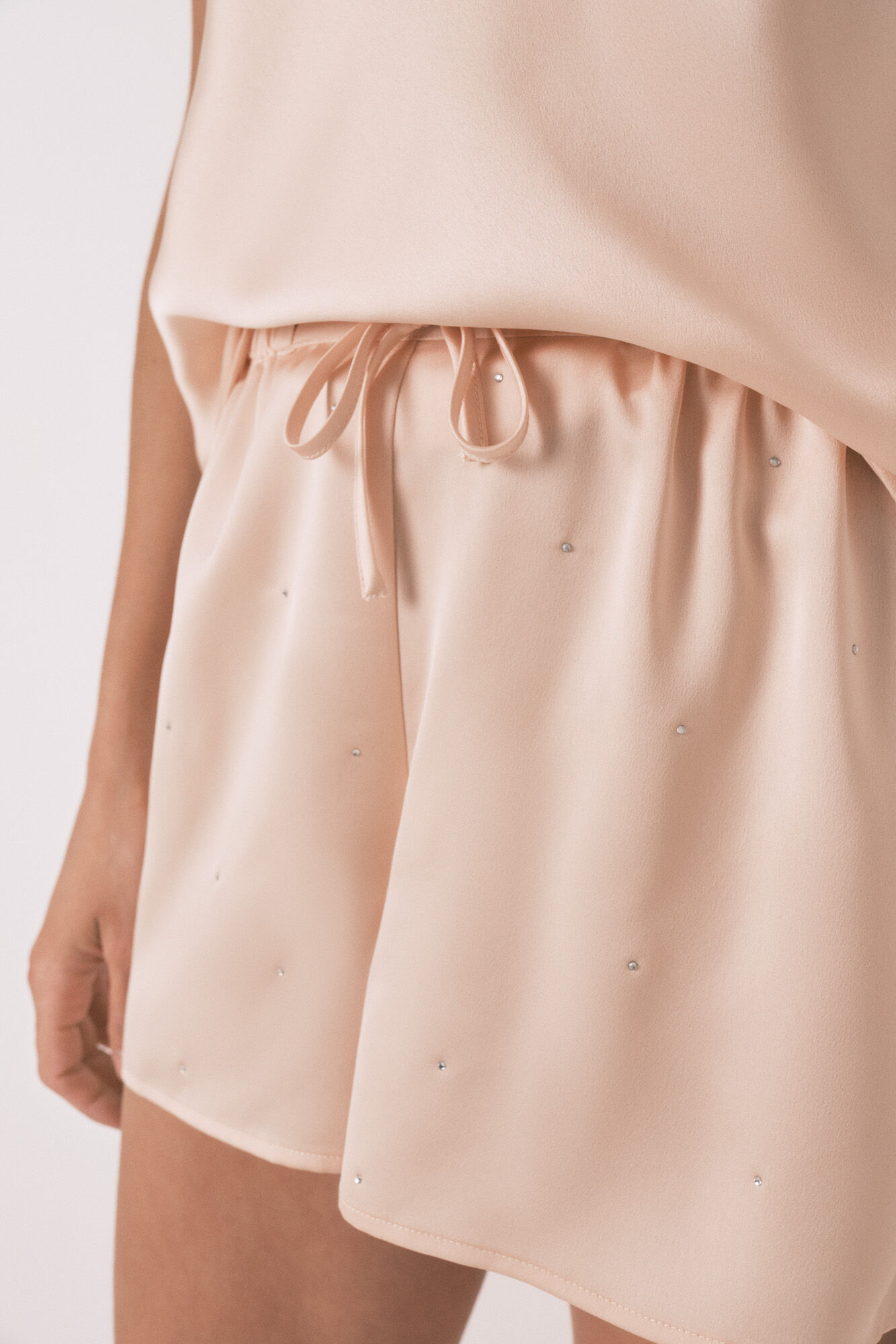 Women'secret Orange lace satin short pyjamas