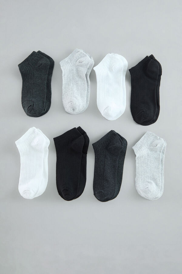 Trendyol Pack de 8 pares de calcetines multicolores unisex de algod&oacute;n.  estampado