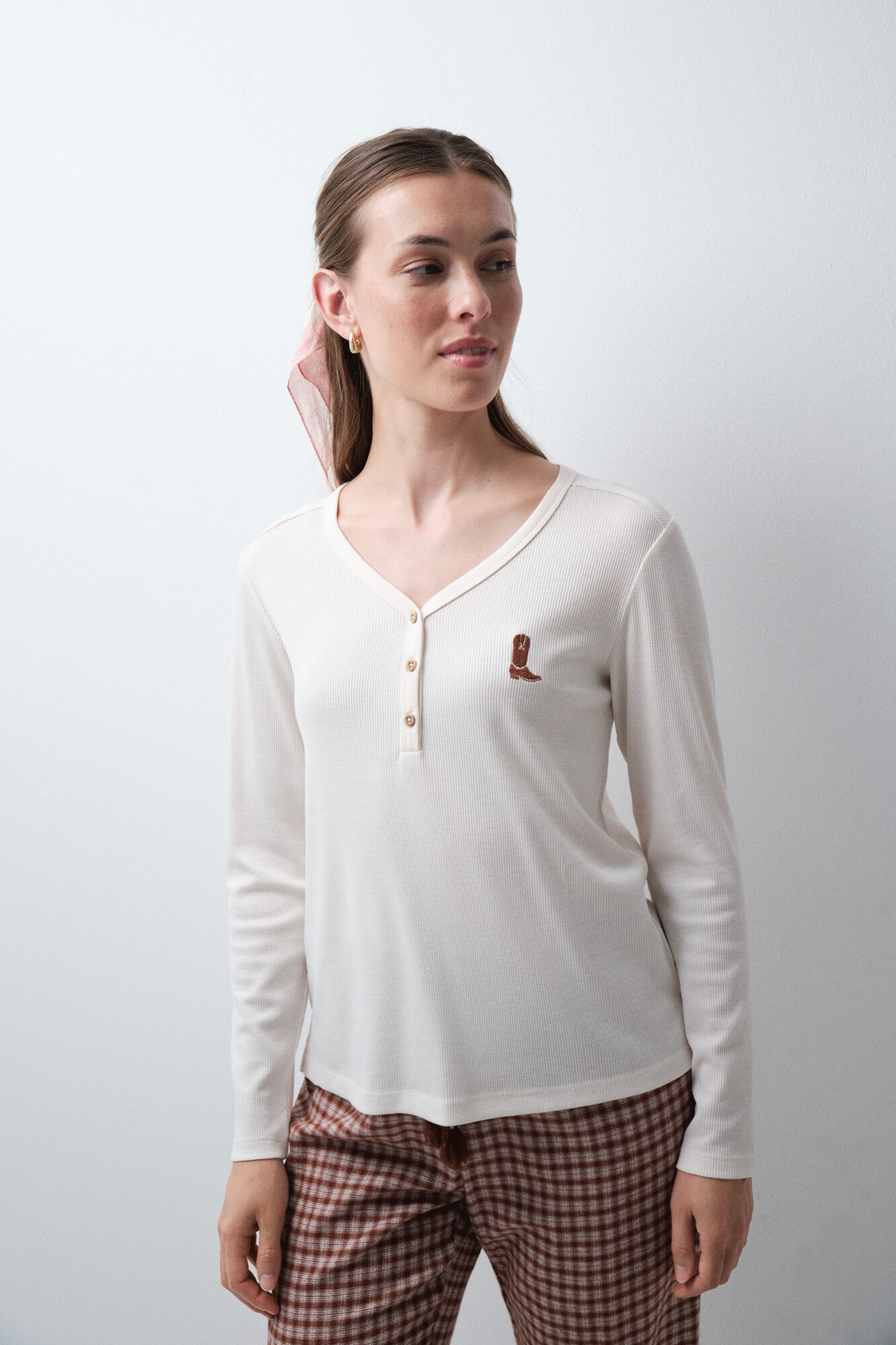 Women'secret T-shirt manches longues blanc