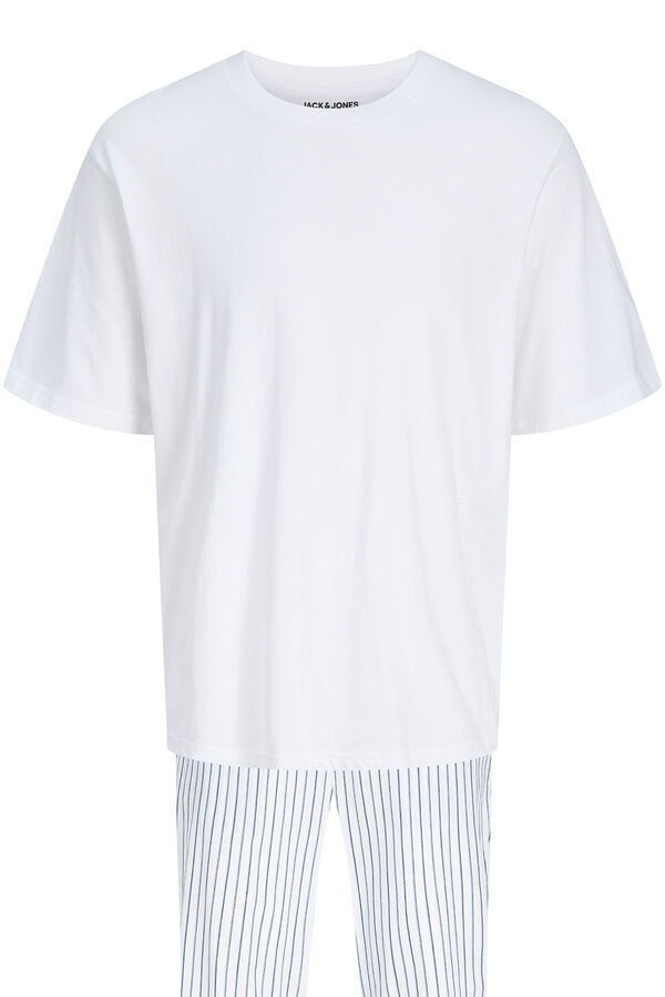 Jack & Jones Striped long pyjama set white