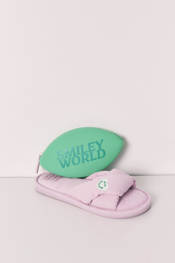 Women'secret SmileyWorld&reg; knot slippers green