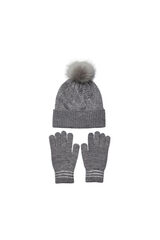 Womensecret Hat and gloves set gris