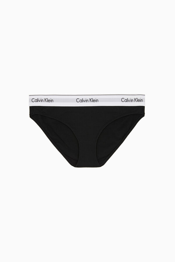Womensecret Modern Cotton elasticated waist panties Crna