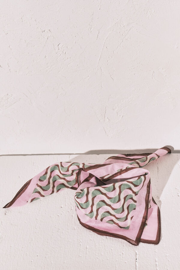 Women'secret Cotton geometric print scarf printed