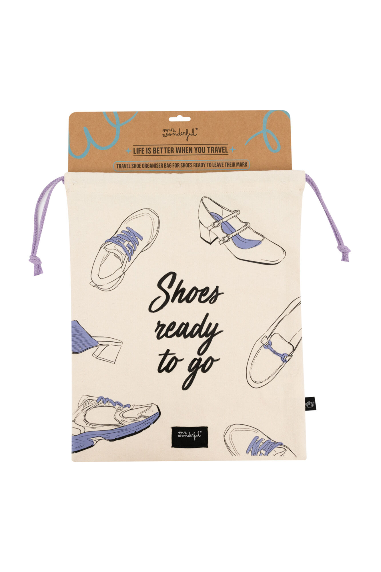 Mr. Wonderful Bolsa de viaje para zapatos Shoes ready to go