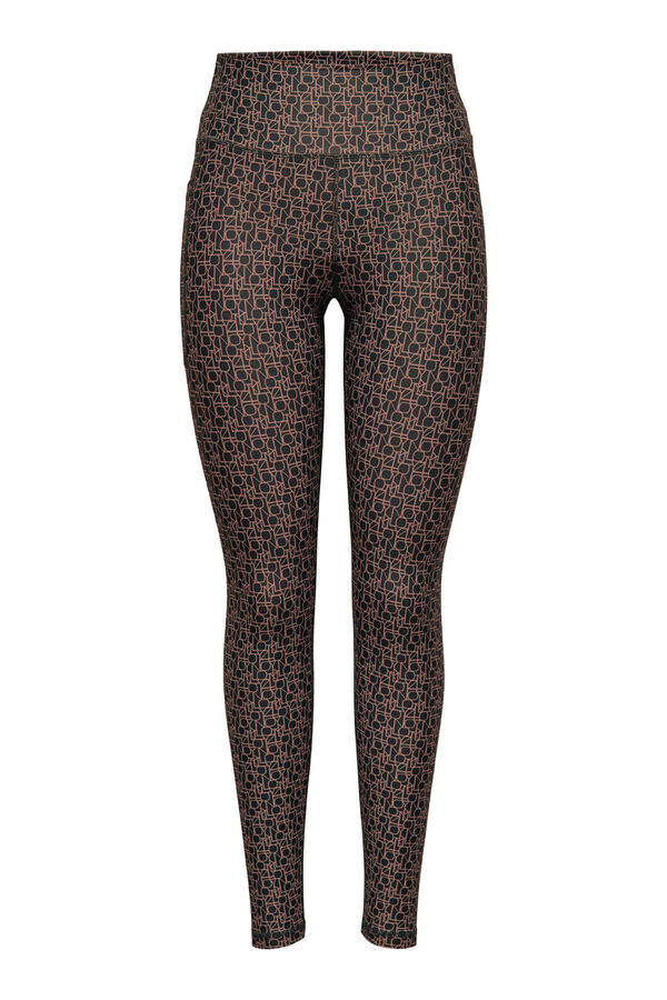 Only Play High- rise print leggings. black