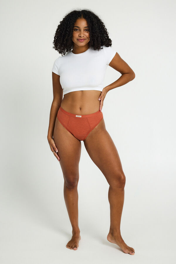 Modibodi Biodegradable Menstrual Panties Ginger red moderate flow red
