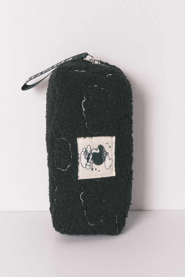 Women'secret Black sherpa small vanity case MAFALDA black