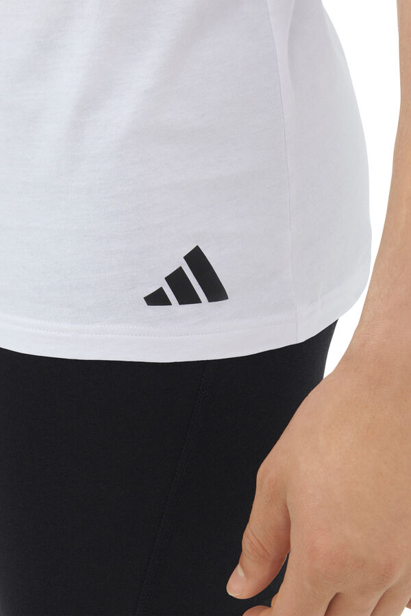 Adidas Pacote com 3 camisetas de algod&atilde;o com n&uacute;cleo ativo branco