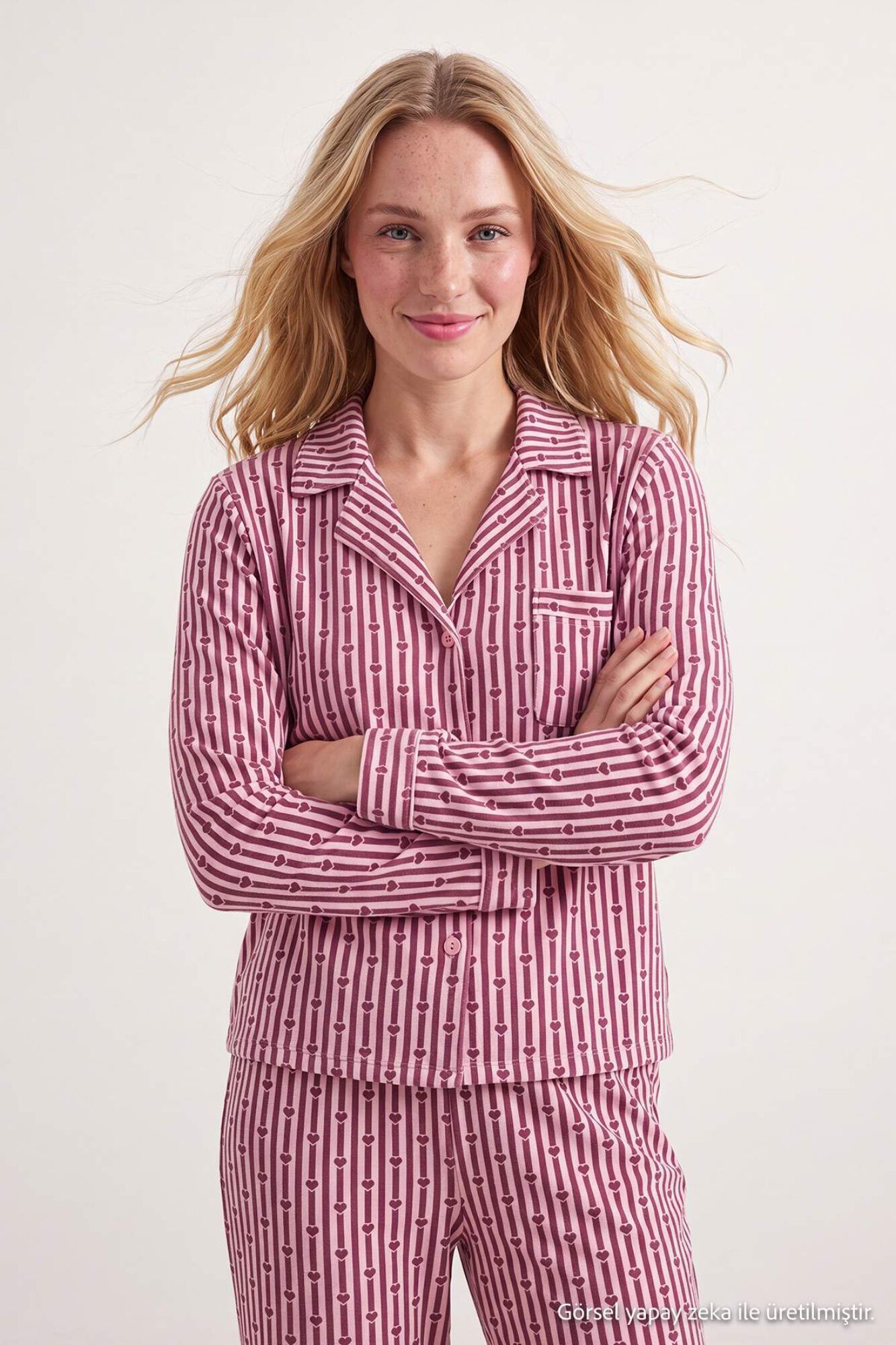 Trendyol Pijama de punto waffle