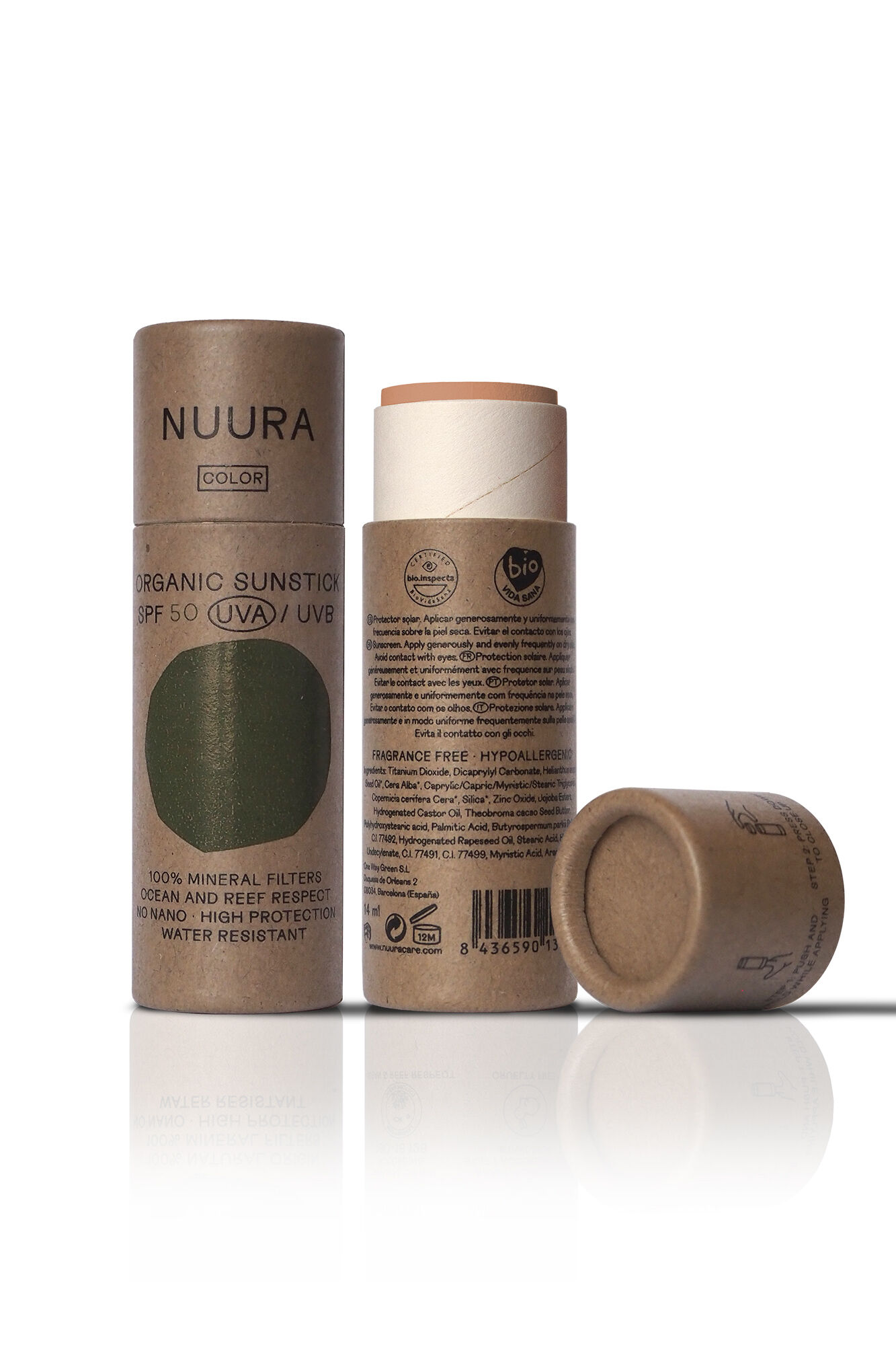 Nuura Stick protector solar facial con color +50&nbsp;14 gr&nbsp;