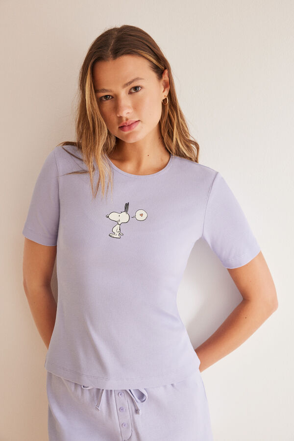 Womensecret Pyjama kurz Baumwolle Snoopy Rosa