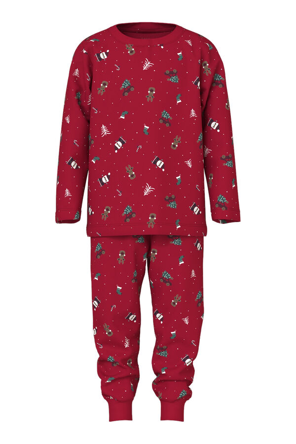 Name it Pijama de manga comprida de Natal vermelho