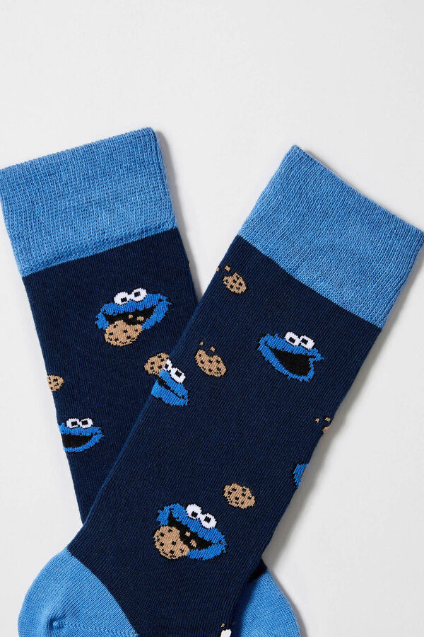 Besocks Calcetines altos Besocks de algod&oacute;n org&aacute;nico color azul marino blue