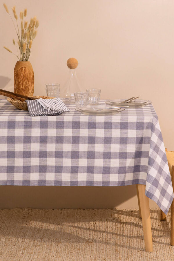 Womensecret Checked stain-resistant tablecloth Plava