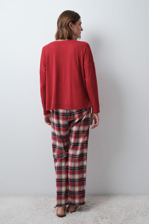 Women'secret Red plaid long pyjamas red