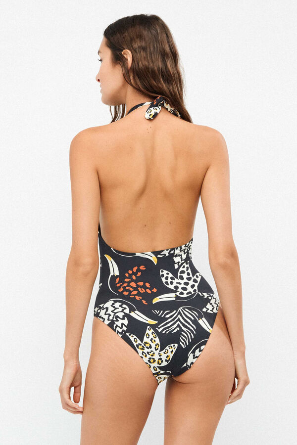 Gisela Ba&ntilde;ador escote en V estampado blanco