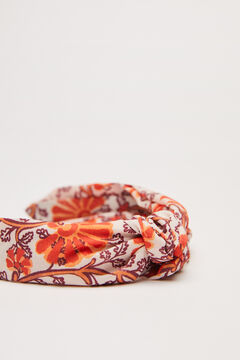 Womensecret Orange ethnic print twist front headband printed