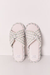 Women'secret Plaid knot slippers pink