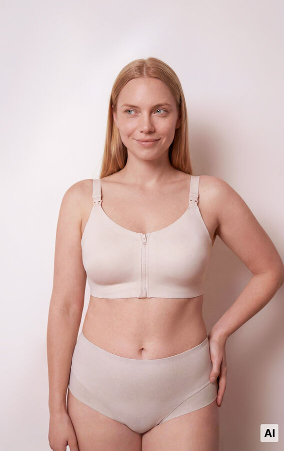 Women'secret Beige high-waisted shaping mesh panty nude