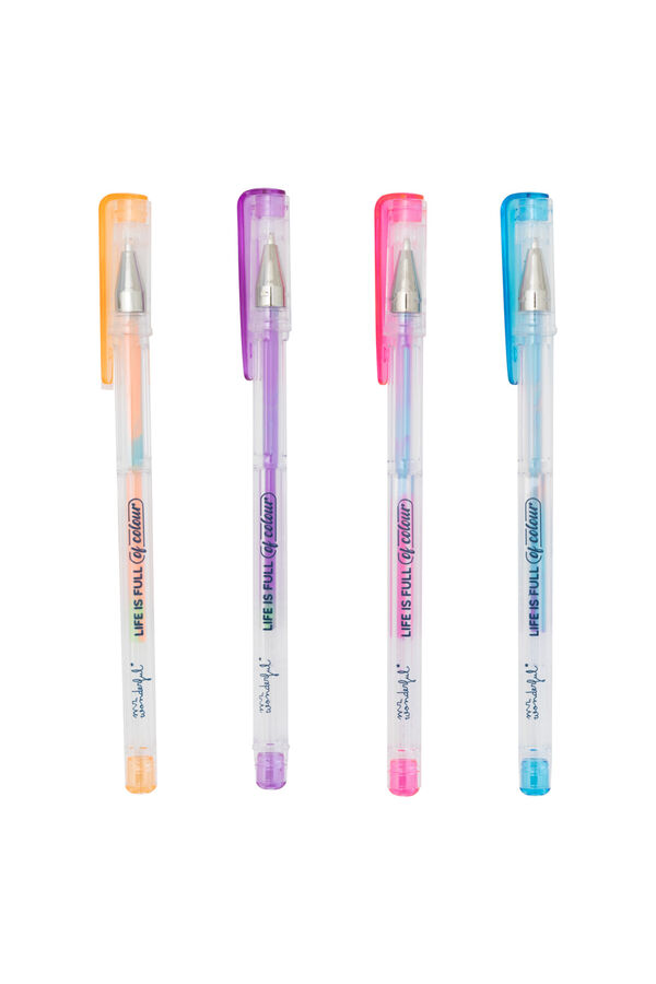Mr. Wonderful Mr.Wonderful-Set of 4 neon blue pens that change color imprim&eacute;
