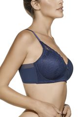 Selene Sujetador relleno sin aros encaje azul