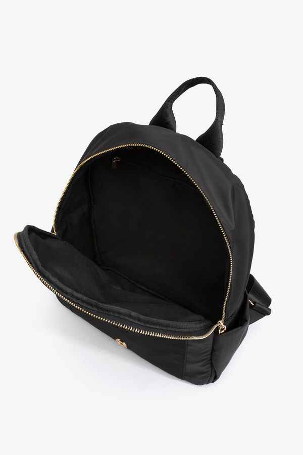 Vilanova Mochila de nylon acolchoada preto