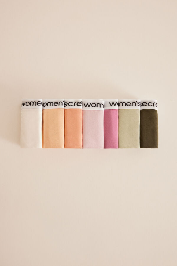 Womensecret Lot 7 culottes coton logo blanc