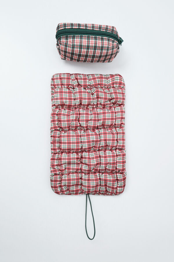 Women'secret Red quilted plaid jewellery box printed