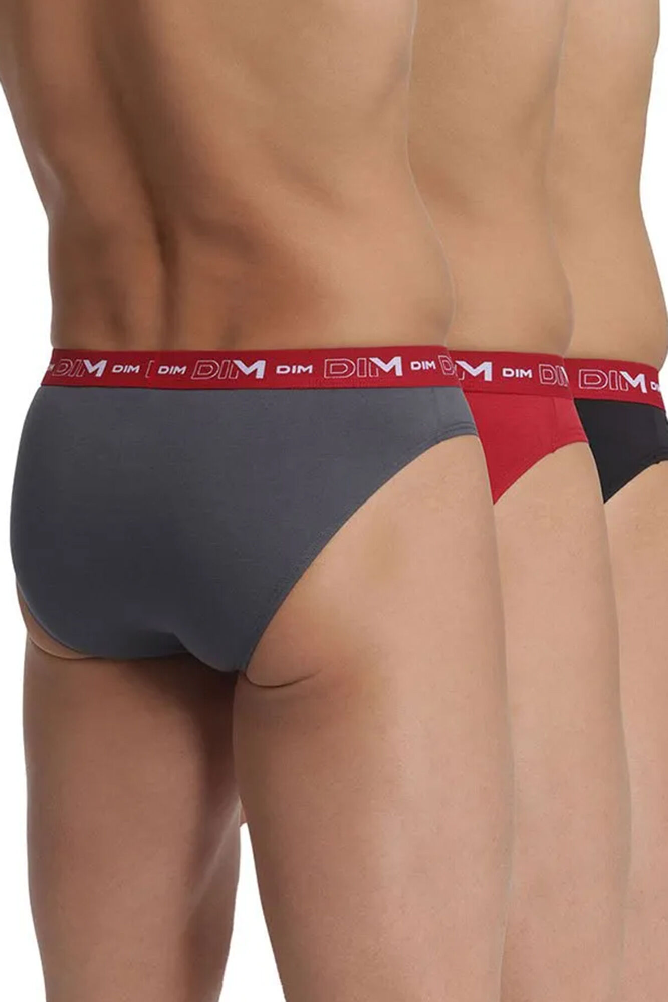 DIM Pacote de 3 cuecas masculinas de algod&atilde;o el&aacute;stico 