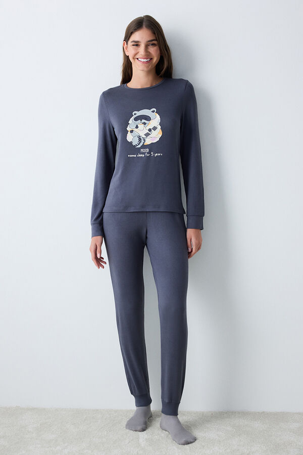 Penti Conjunto de pijama largo gris