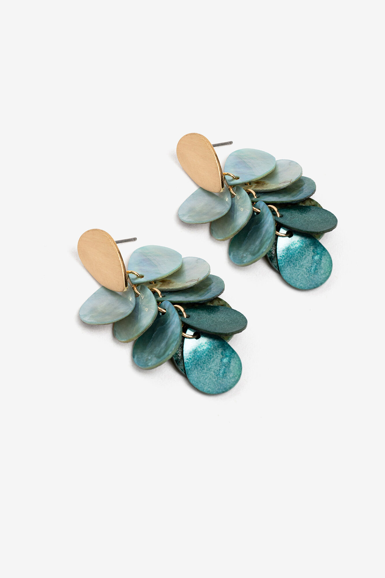 Vilanova Gold earrings with blue discs