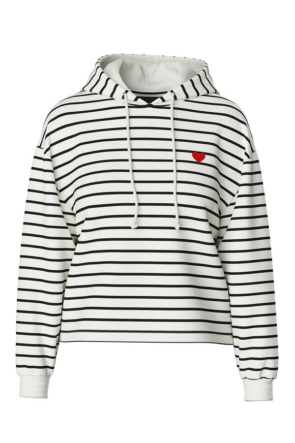 Pieces Sudadera con capucha blanco