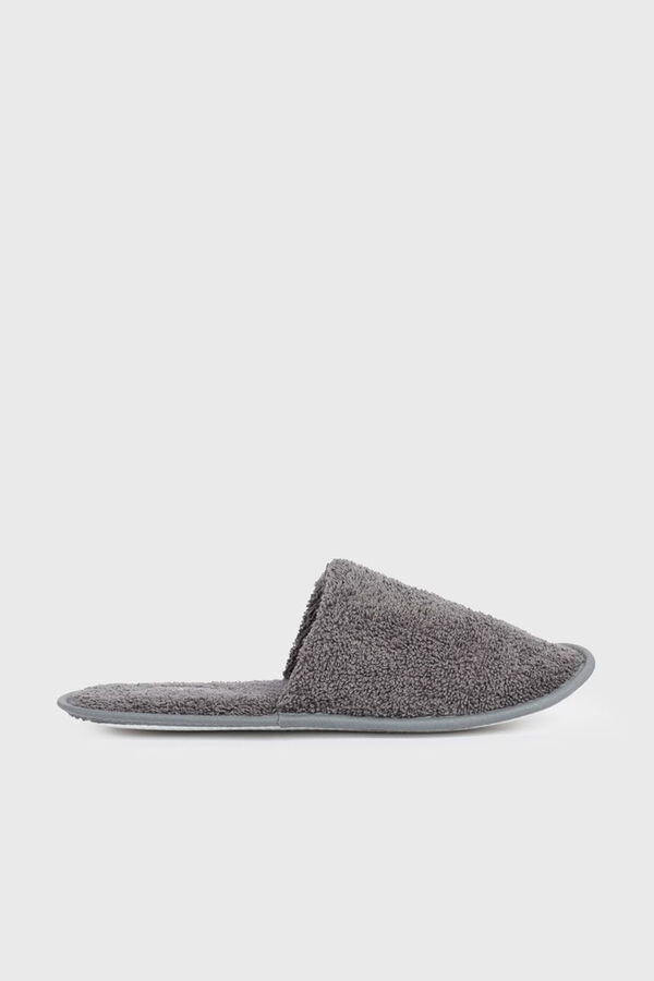 Womensecret Cotton towelling slippers grey