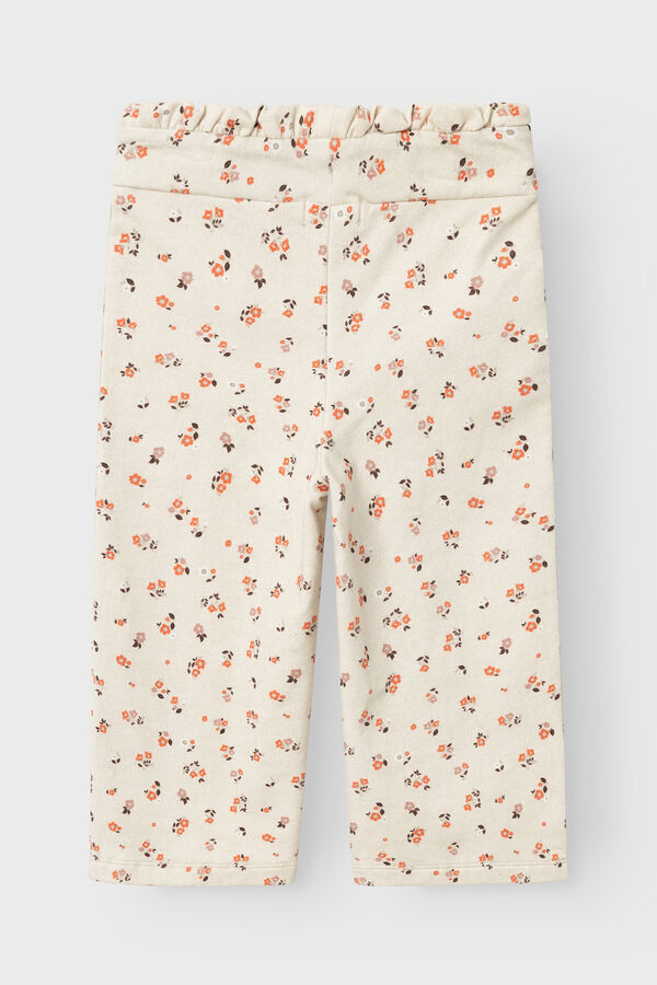 Womensecret Girls' floral print trousers fehér