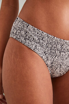 Womensecret Grey animal print Brazilian bikini bottom grey
