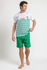 Admas Striped Snoopy golf short pyjamas green
