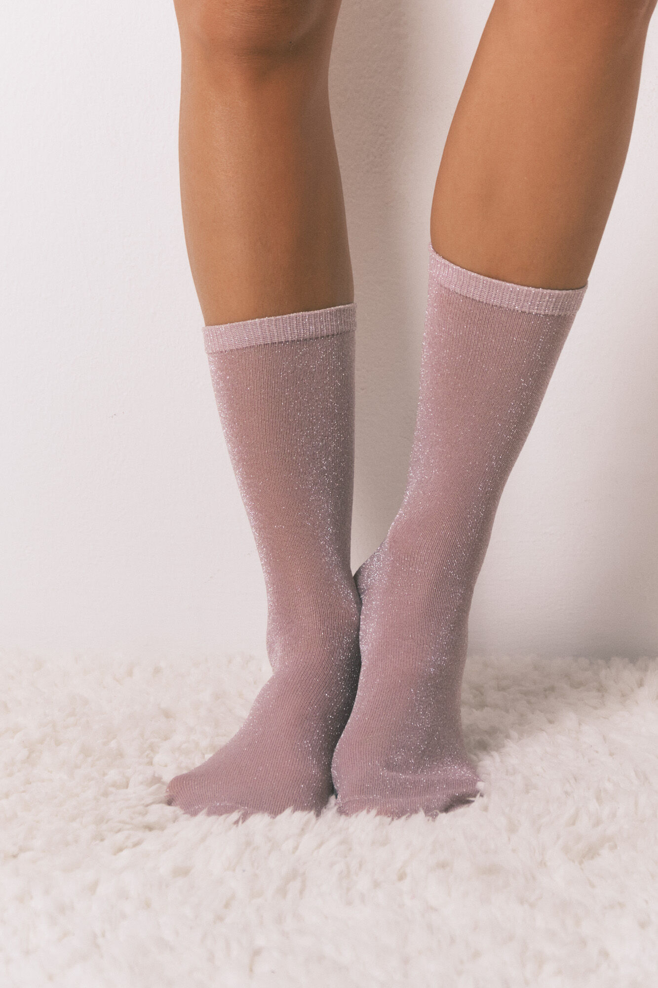 Women'secret Pack of 3 long lurex cotton socks