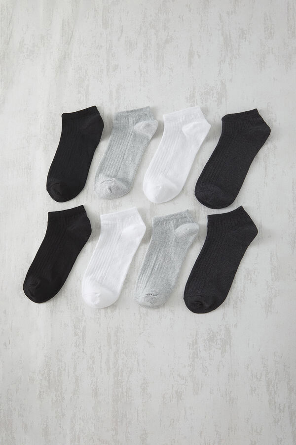 Trendyol Pack de 8 pares de calcetines multicolores unisex de algod&oacute;n.  estampado