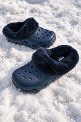 HI&BYE Navy platform mule slippers blue