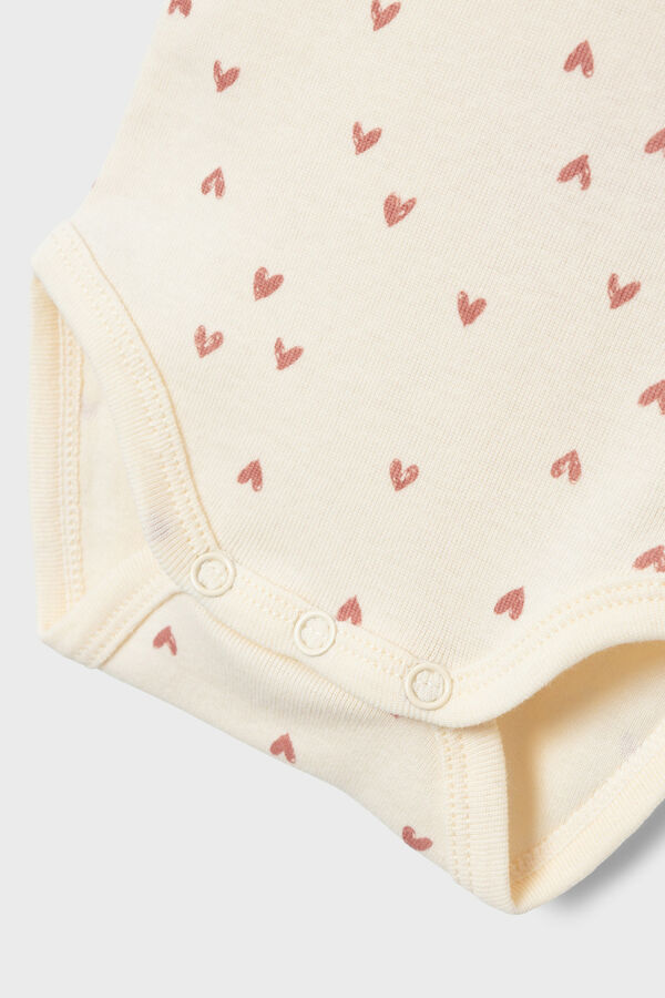 Name it Pack of baby girl heart bodysuits white