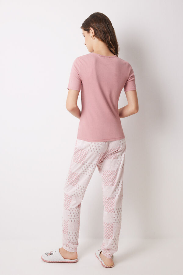 Womensecret Pink Snoopy cotton pajamas pink