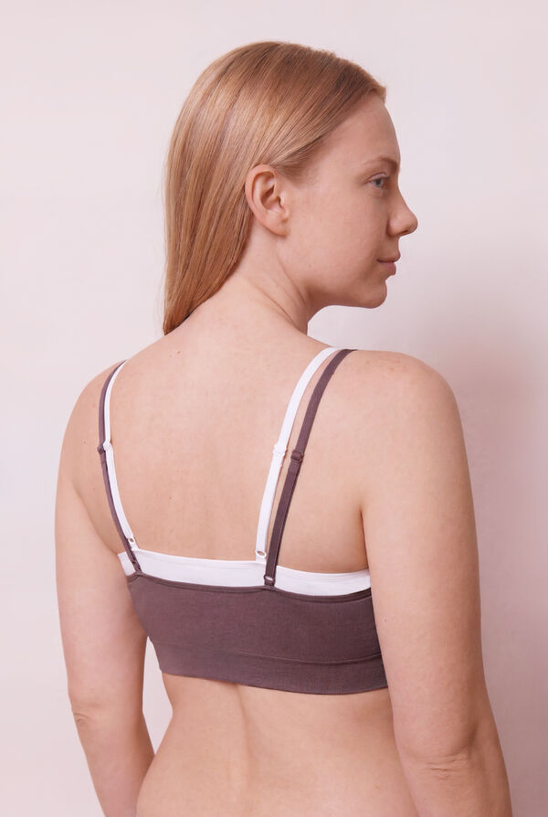Women'secret Purple seamless ribbed top pink