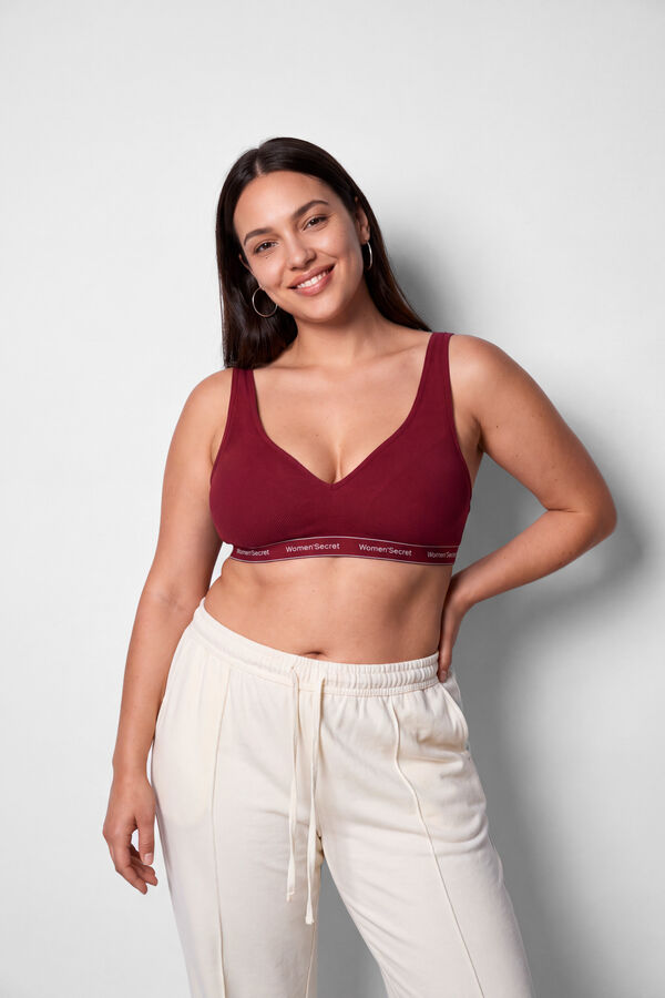 Women'secret Red microfibre halterneck bra FANTASTIC printed